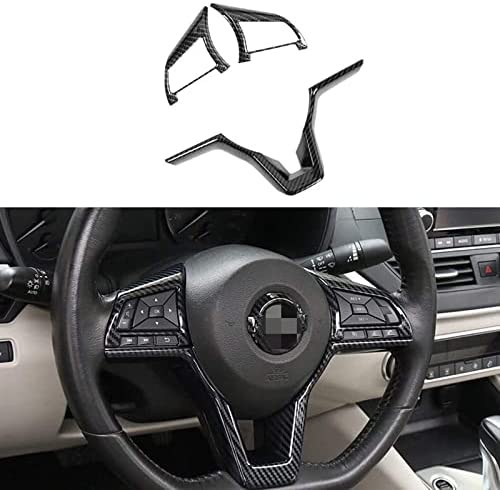 Carbon Fiber Steering Wheel Sticker Sequins Frame Trim Car Interior Accessories for Rogue Altima Sentra Kicks LEAF Versa