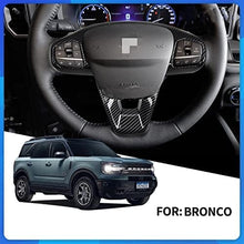 Load image into Gallery viewer, Bronco Steering Wheel Stickers Steering Wheel Carbon Fiber Sticker Car Decoration Accessories for Bronco 2021 2 PCS
