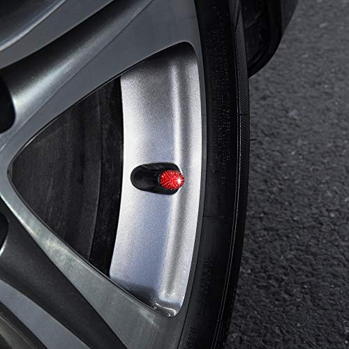 Valve Stem Caps, 4 Pack Handmade Crystal Tire Valve Caps for All Car Wheels