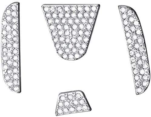 SENYAZON Car Interior Bling Steering Wheel Logo Accessories Car Emblem Sticker for Honda Accord CRV Civic Odyssey City