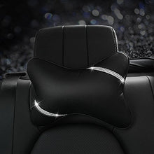 Load image into Gallery viewer, Car Headrest Pillow with Diamond + Neck Pad Neck Support Pillow Pad with Adjustable
