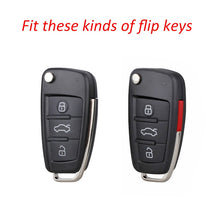 Load image into Gallery viewer, Carbon Fibre Car Key Case Car Remote Shell Cover For Audi A1/A3/S3/Q3/Q7/TT
