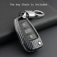 Load image into Gallery viewer, Carbon Fibre Car Key Case Car Remote Shell Cover For Audi A1/A3/S3/Q3/Q7/TT
