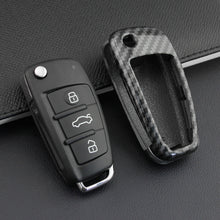 Load image into Gallery viewer, Carbon Fibre Car Key Case Car Remote Shell Cover For Audi A1/A3/S3/Q3/Q7/TT

