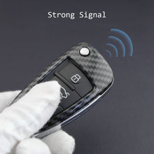 Load image into Gallery viewer, Carbon Fibre Car Key Case Car Remote Shell Cover For Audi A1/A3/S3/Q3/Q7/TT
