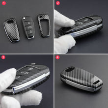 Load image into Gallery viewer, Carbon Fibre Car Key Case Car Remote Shell Cover For Audi A1/A3/S3/Q3/Q7/TT

