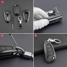 Load image into Gallery viewer, Carbon Fiber Car Key Case Car Remote Shell Cover Fit For Ford Focus Escape Kuga
