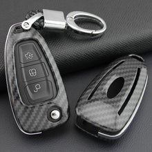Load image into Gallery viewer, Carbon Fiber Car Key Case Car Remote Shell Cover Fit For Ford Focus Escape Kuga
