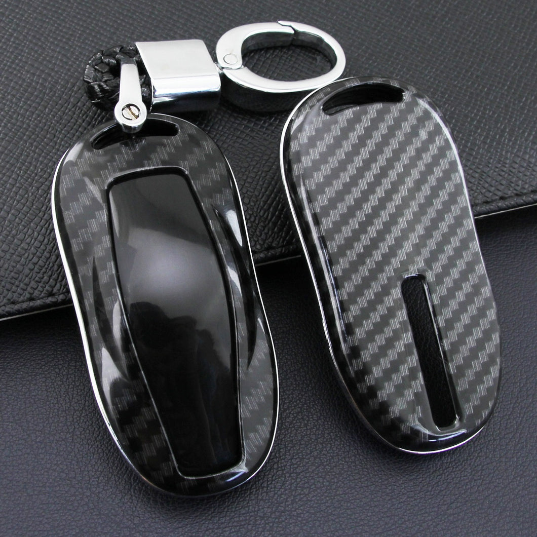 SENYAZON Car Key Case Car Remote Shell Cover Fit For Tesla Model3 ModelS