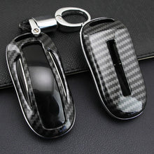 Load image into Gallery viewer, SENYAZON Carbon Fibre Car Key Case Car Remote Shell Cover Fit For Tesla Model X
