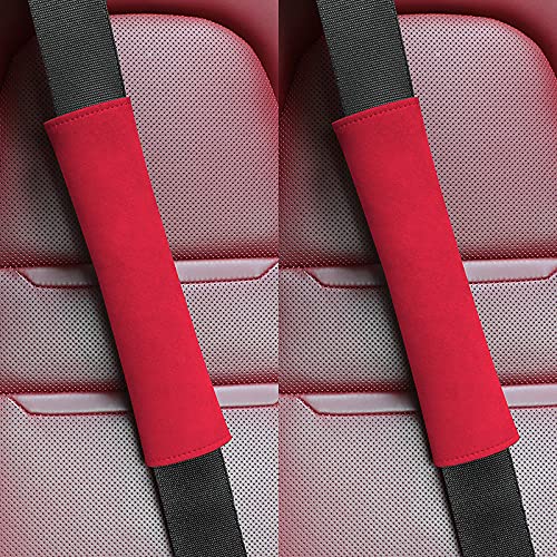 2Pcs Suede Car Seat Belt Cover Pads Shoulder Seatbelt Pads for Adults and Children