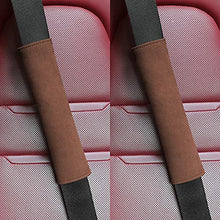 Load image into Gallery viewer, 2Pcs Suede Car Seat Belt Cover Pads Shoulder Seatbelt Pads for Adults and Children
