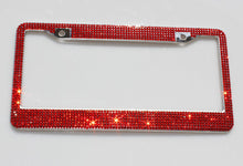Load image into Gallery viewer, 2 PCS License Plate Frame Crystal Stainless Steel Car License Plate Frame Covers
