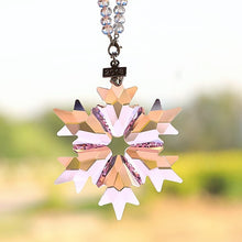 Load image into Gallery viewer, Christmas Crystal Snowflake Decoration Car Rearview Mirror Beauty Charm Pendant
