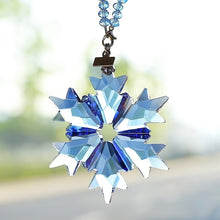 Load image into Gallery viewer, Christmas Crystal Snowflake Decoration Car Rearview Mirror Beauty Charm Pendant
