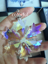 Load image into Gallery viewer, Christmas Crystal Snowflake Decoration Car Rearview Mirror Beauty Charm Pendant
