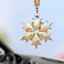 Load image into Gallery viewer, Christmas Crystal Snowflake Decoration Car Rearview Mirror Beauty Charm Pendant
