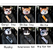 Load image into Gallery viewer, 3D Anime Car Accessories Car Decorations Interior Aesthetic Cat Or Dog Neck Pillow, Seat Belt Pad

